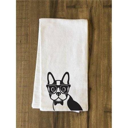 ONE BELLA CASA One Bella Casa 75104TW Hipster Dog Tea Towel - Black 75104TW